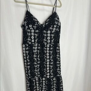 No Boundaries Black and White Spaghetti Strap Sundress